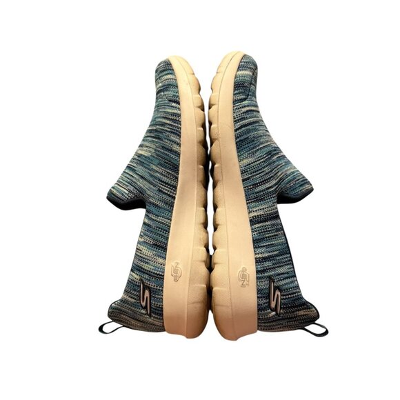 Skechers Go Walk Blue Striped Slip-On Shoes Womens Size 10.5 Lightweight Comfort - Picture 5 of 8